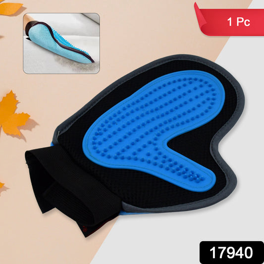 Pet Grooming Glove – Deshedding Brush & Hair Remover Mitt (1 Pc)