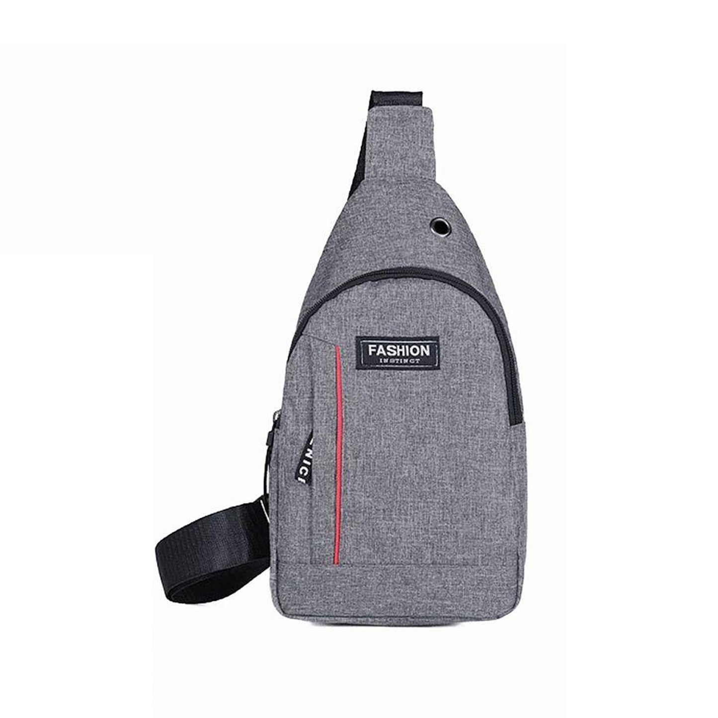 0323 Waterproof Anti Theft Crossbody Fanny Pack – PU Leather Sling Bag with USB Charging &amp; Earphone Hook