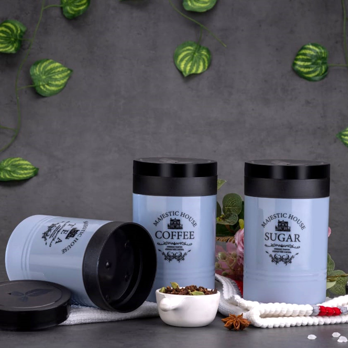 Accurate Seal Tea, Coffee & Sugar Container Set (3 Pcs)