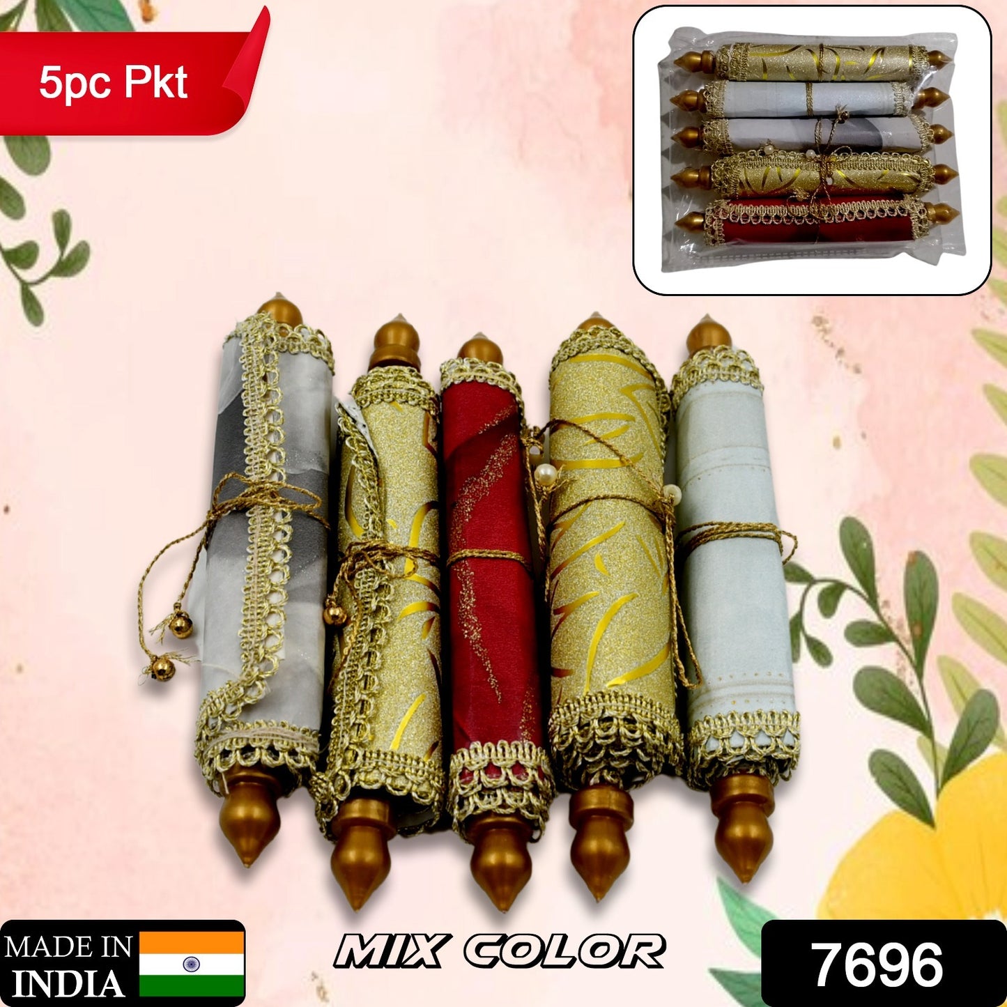 7696 Money Gift Envelopes Lifafa - Multi Color Pack of 5
