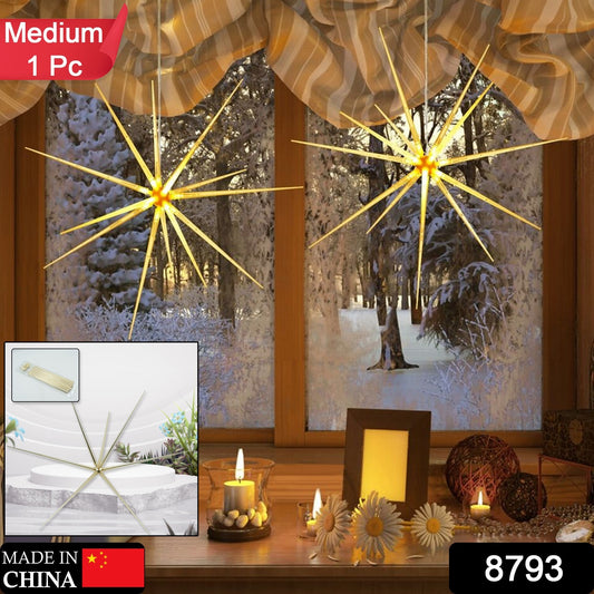 3D Gold Star Hanging Decoration