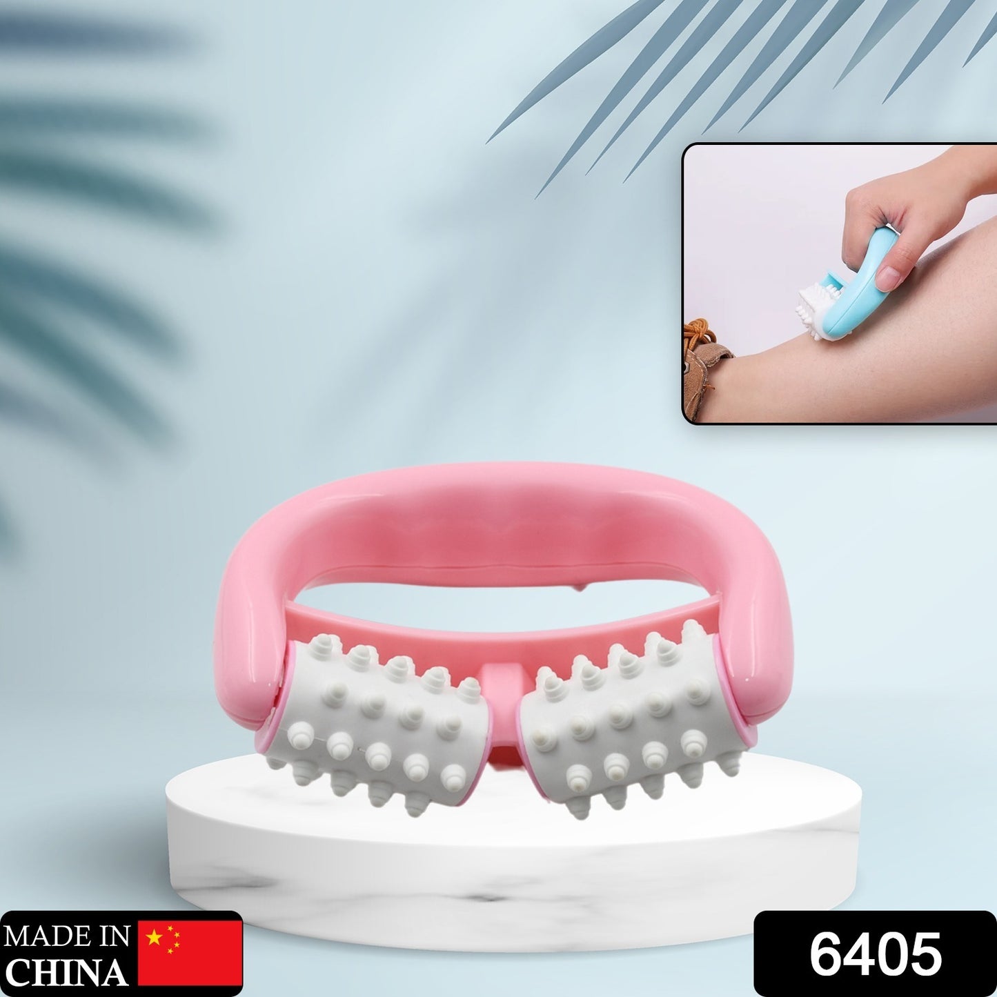 6405 Manual 2-Roller Massage Roller (Round Handle)
