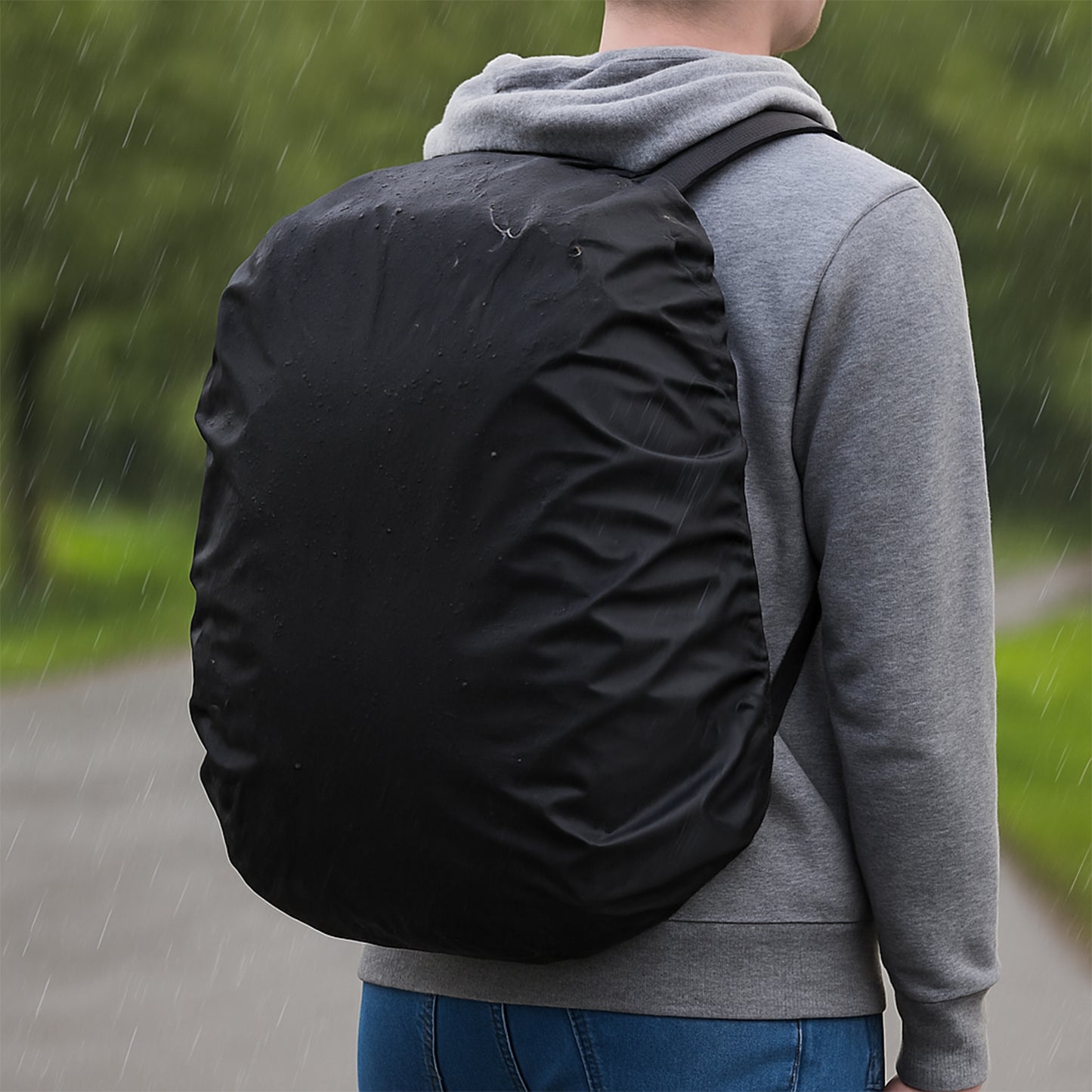 4100 Heavy Waterproof Nylon Rain/Dust Cover – Adjustable Backpack & Laptop Bag Cover