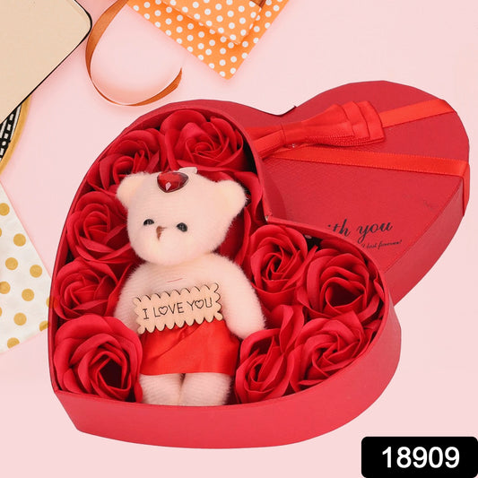 Valentine’s Day Gift Box with Teddy & Roses
