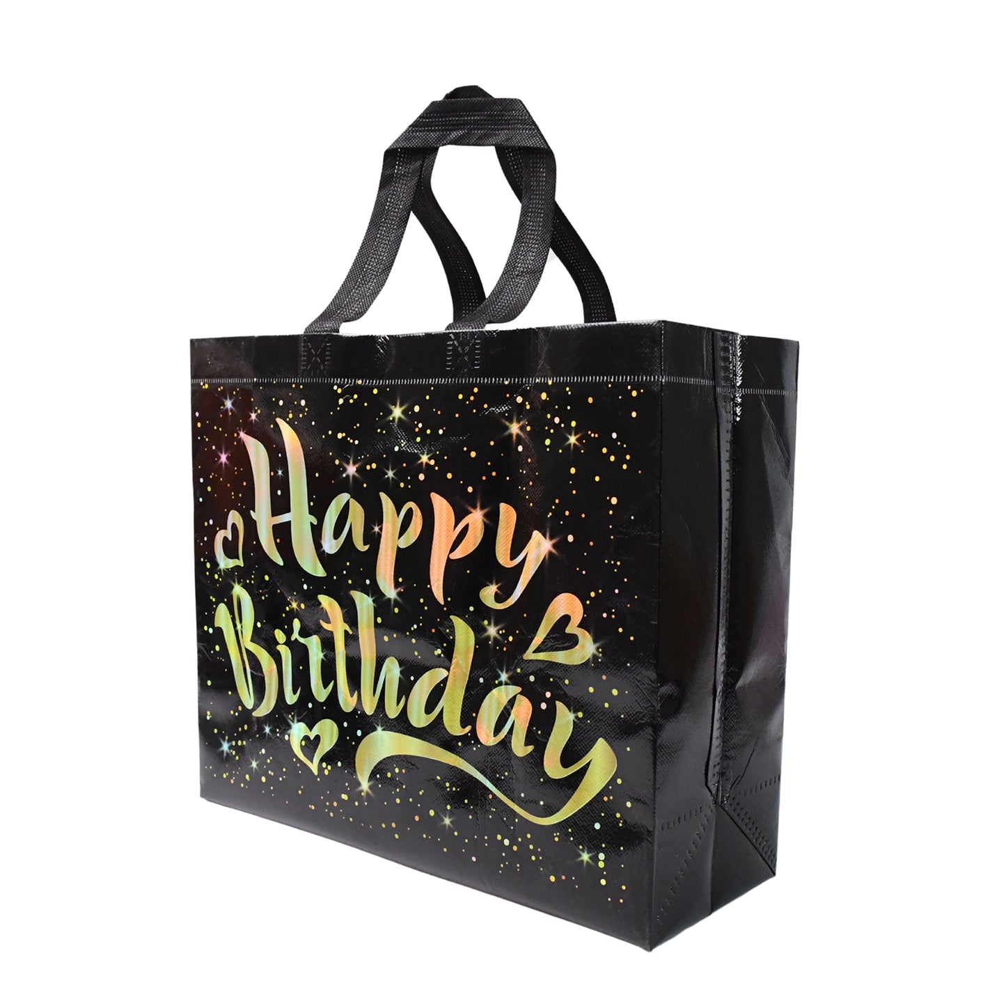 Birthday Gift Bag with Gold Stars