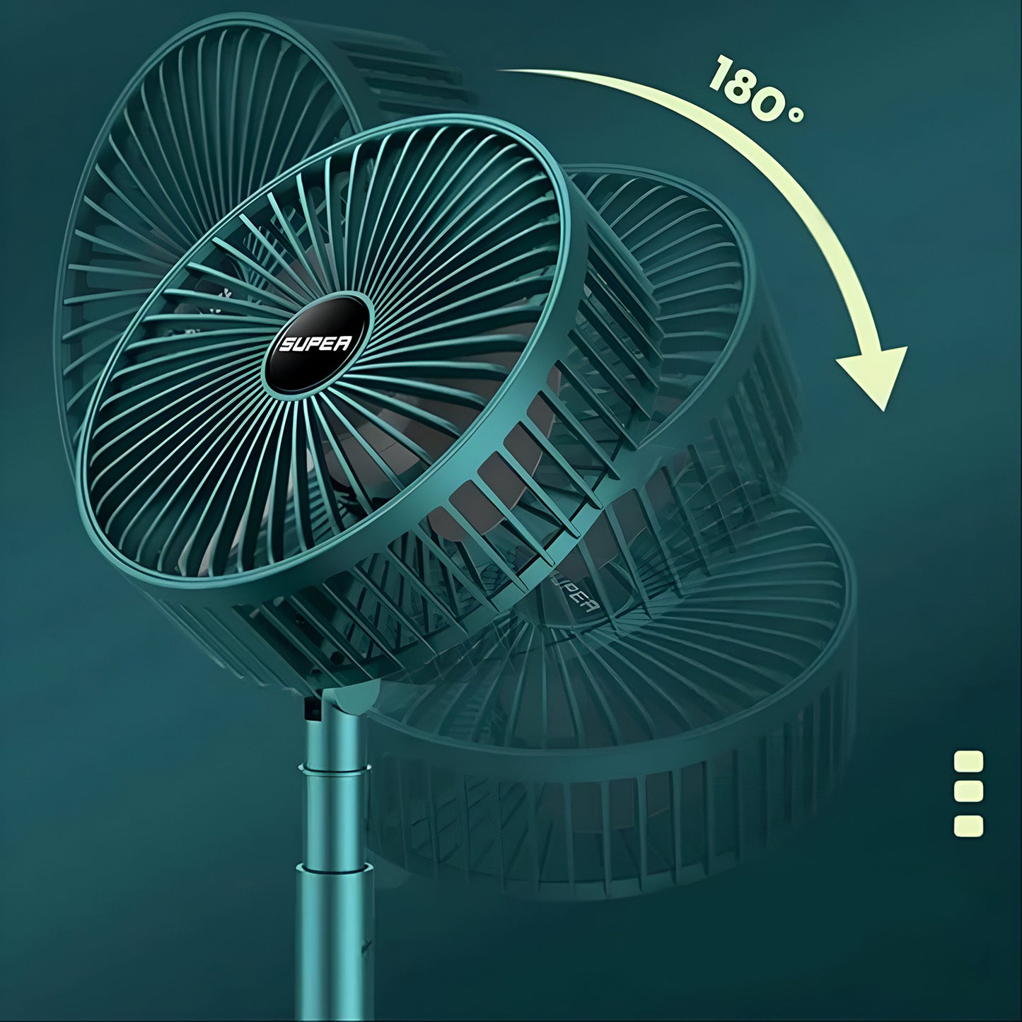 4642 Telescopic Electric Desktop Fan – Height Adjustable, Foldable & Portable