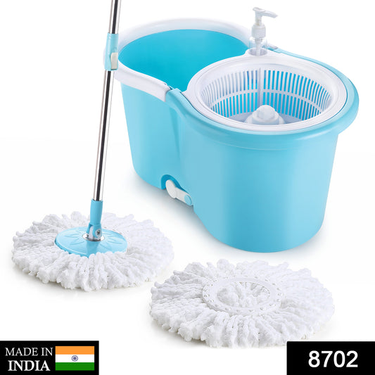 Plastic 360° Spin Mop with 2 Microfiber Heads