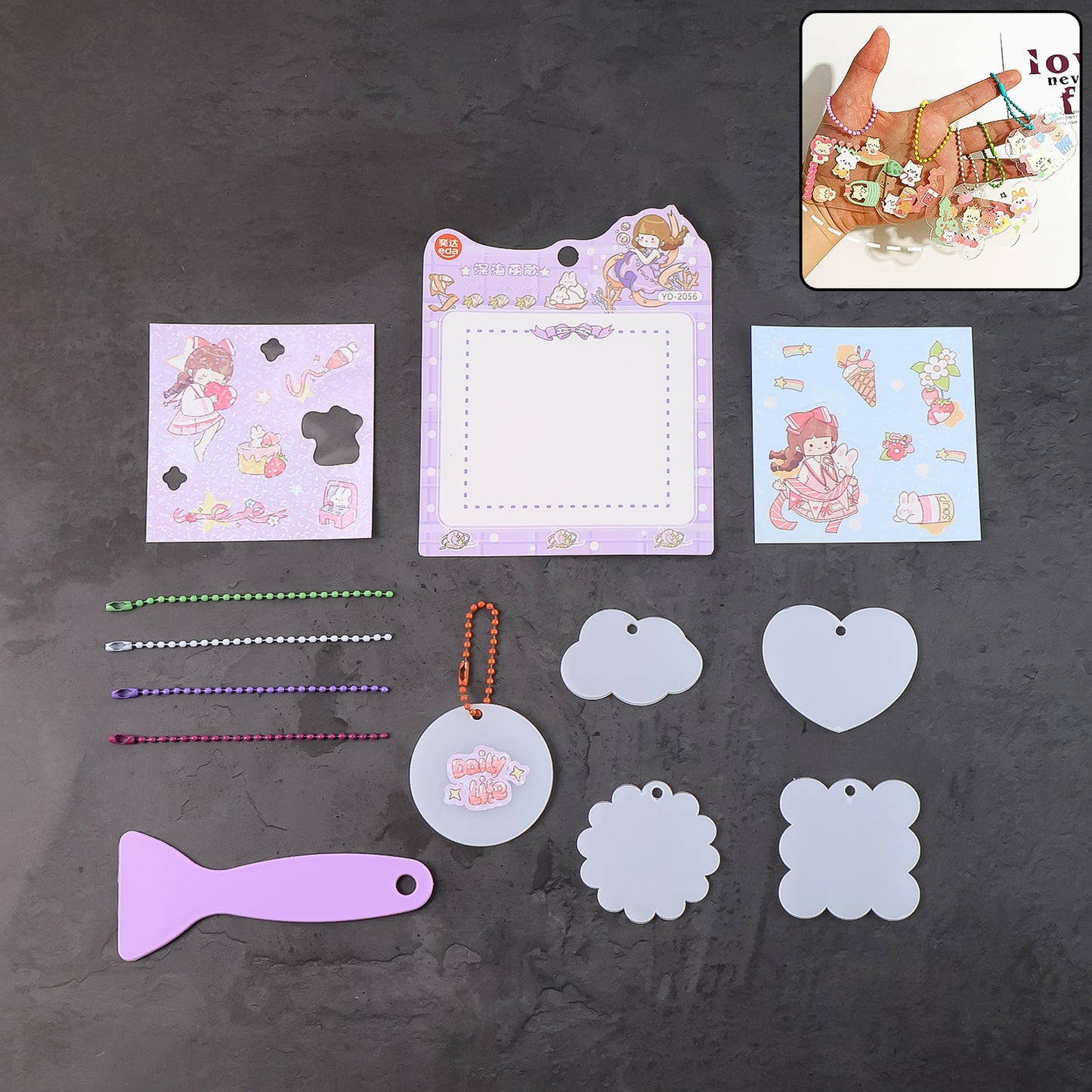 DIY Shrink Art Keychain Kit