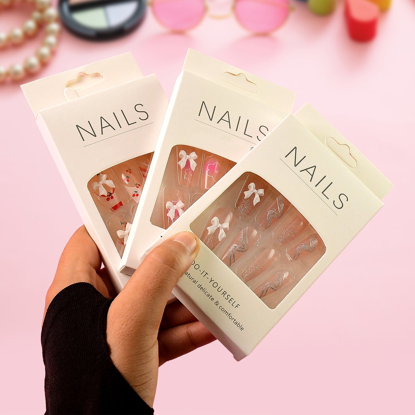 Press-On Artificial Nails Set(12Pcs)