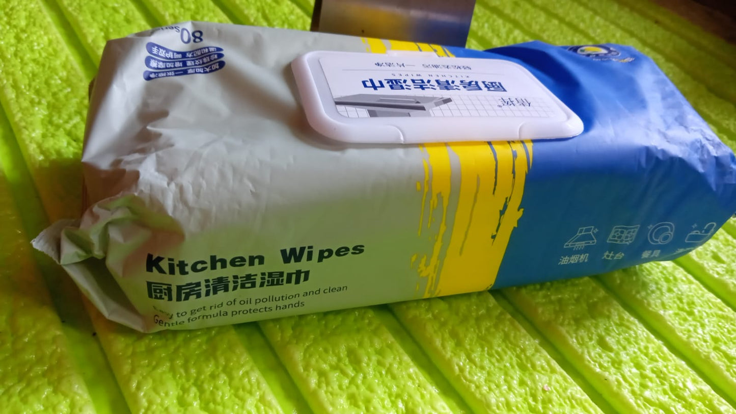 8220 Kitchen Cleaning Wipes | Heavy Oil & Grease Remover (80 Pcs)