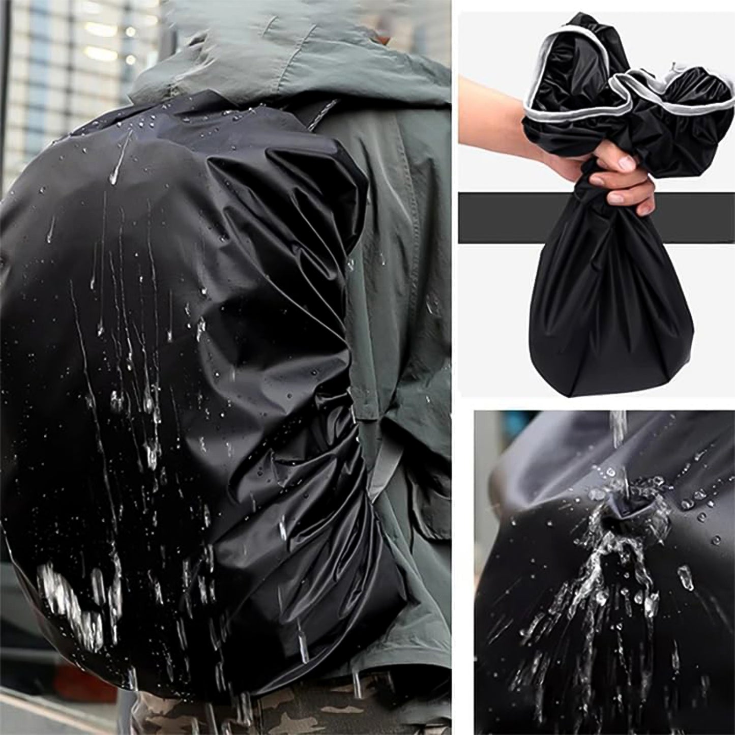 4100 Heavy Waterproof Nylon Rain/Dust Cover – Adjustable Backpack & Laptop Bag Cover