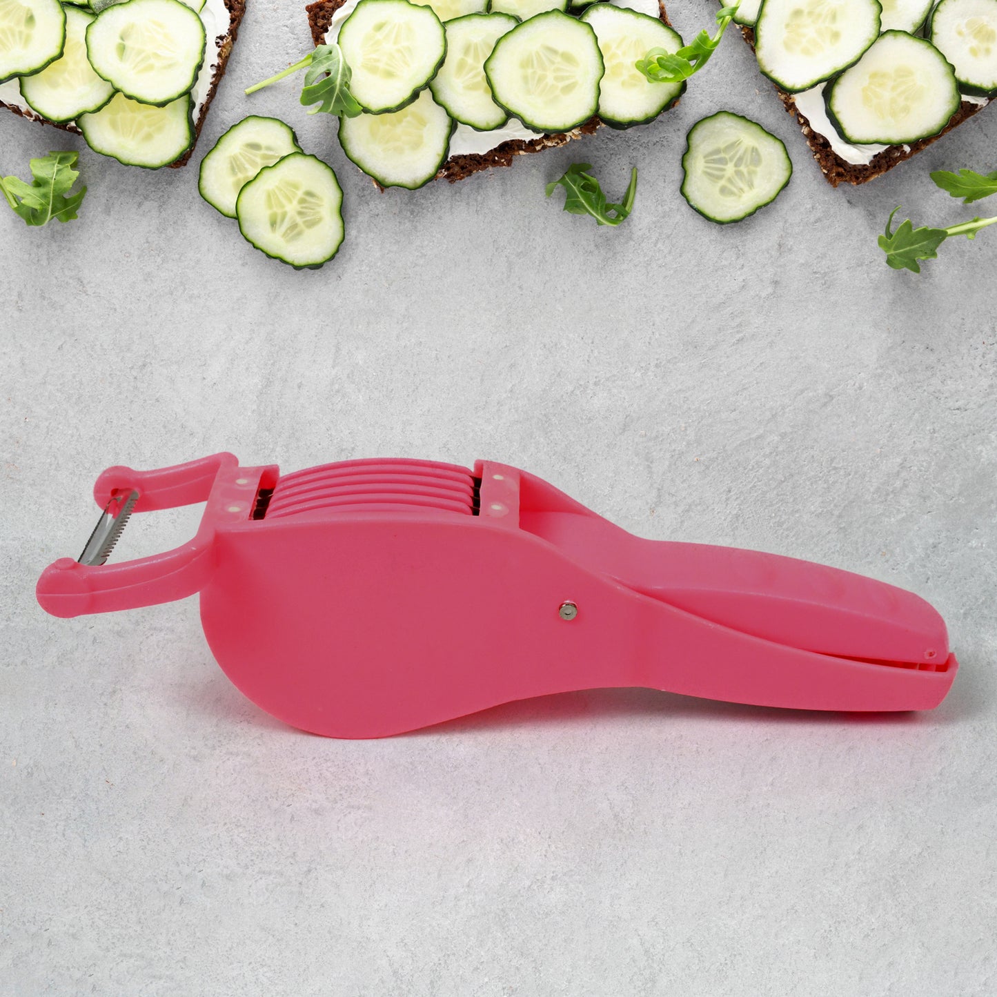 2 in 1 Vegetable & Fruit Cutter with Peeler | Stainless Steel Blade (1 Pc)