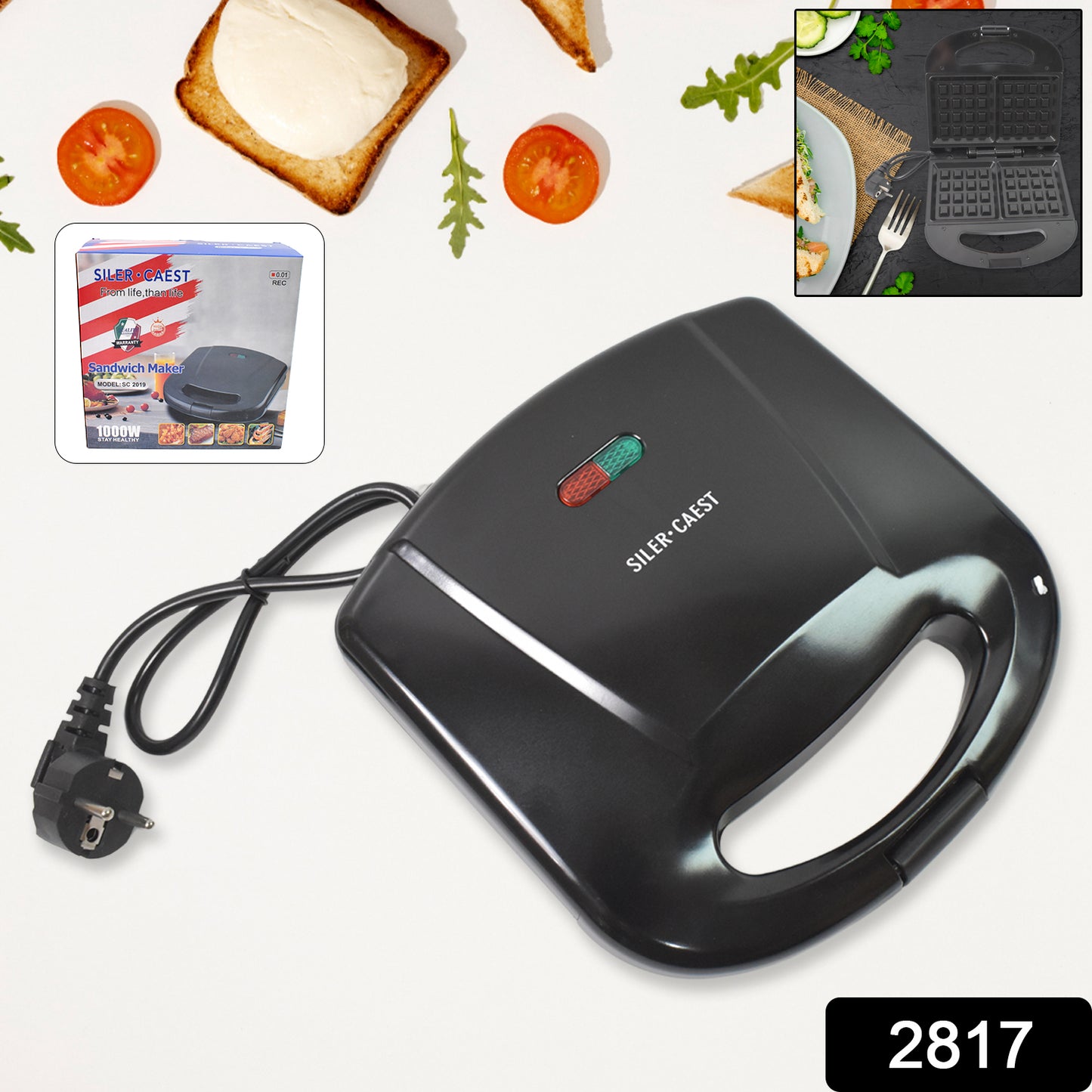 2-Slice Non-Stick Waffle Maker