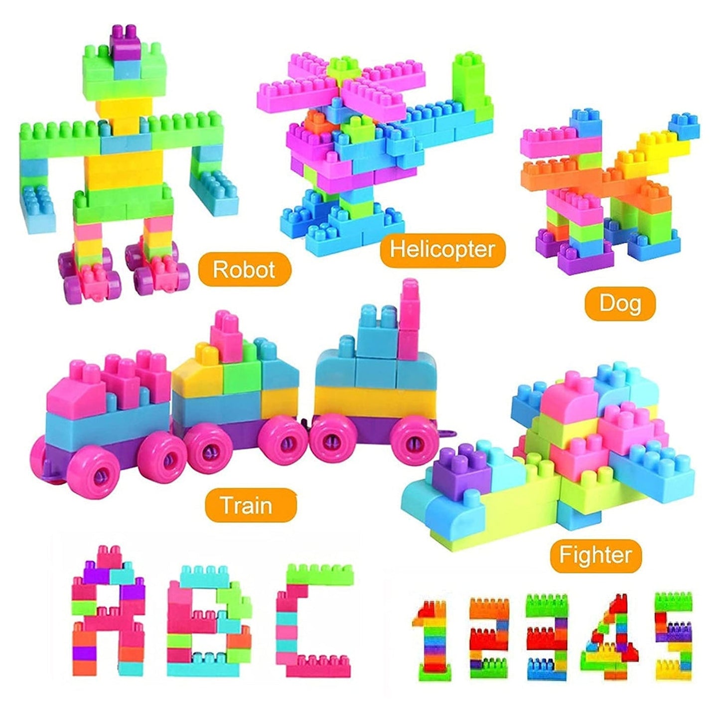 8094 60 Bricks Blocks Set for Kids (Multicolor)
