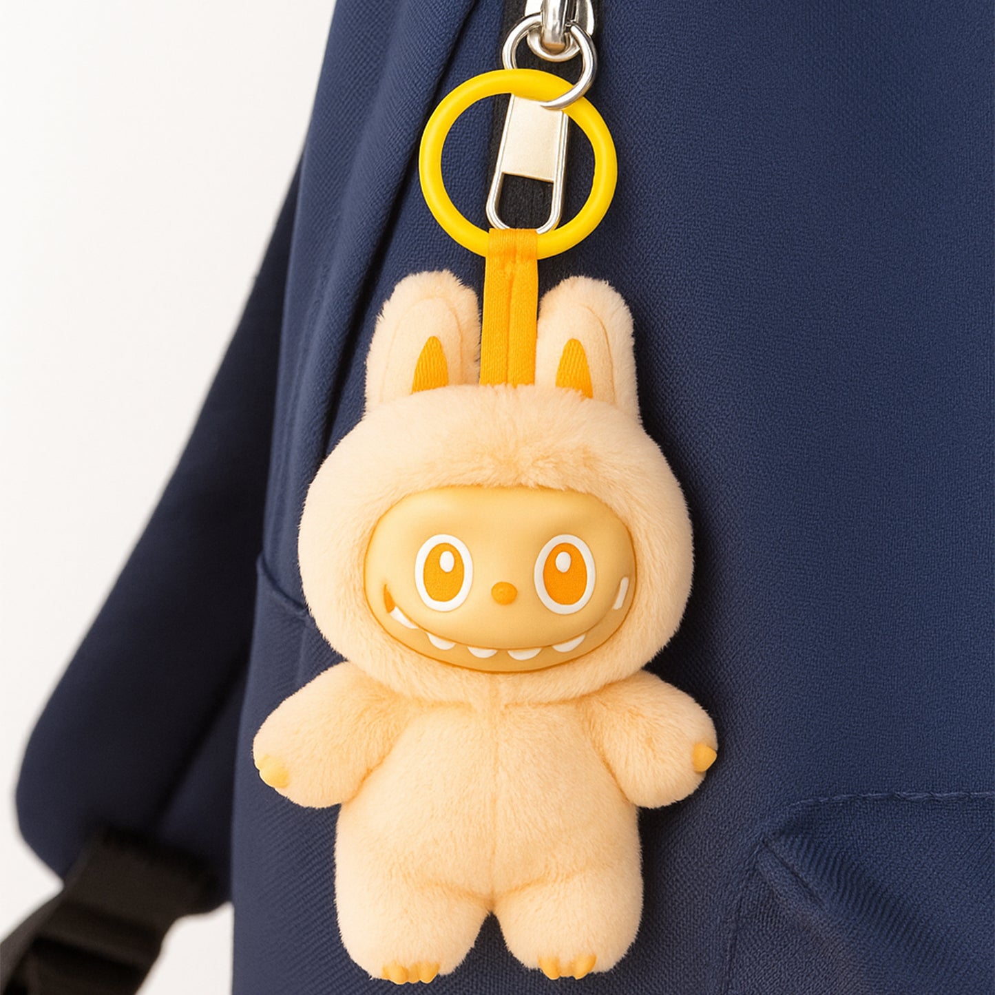 Plush Cartoon Keychain with Hook – Soft Mini Hanging Toy (Lububu)