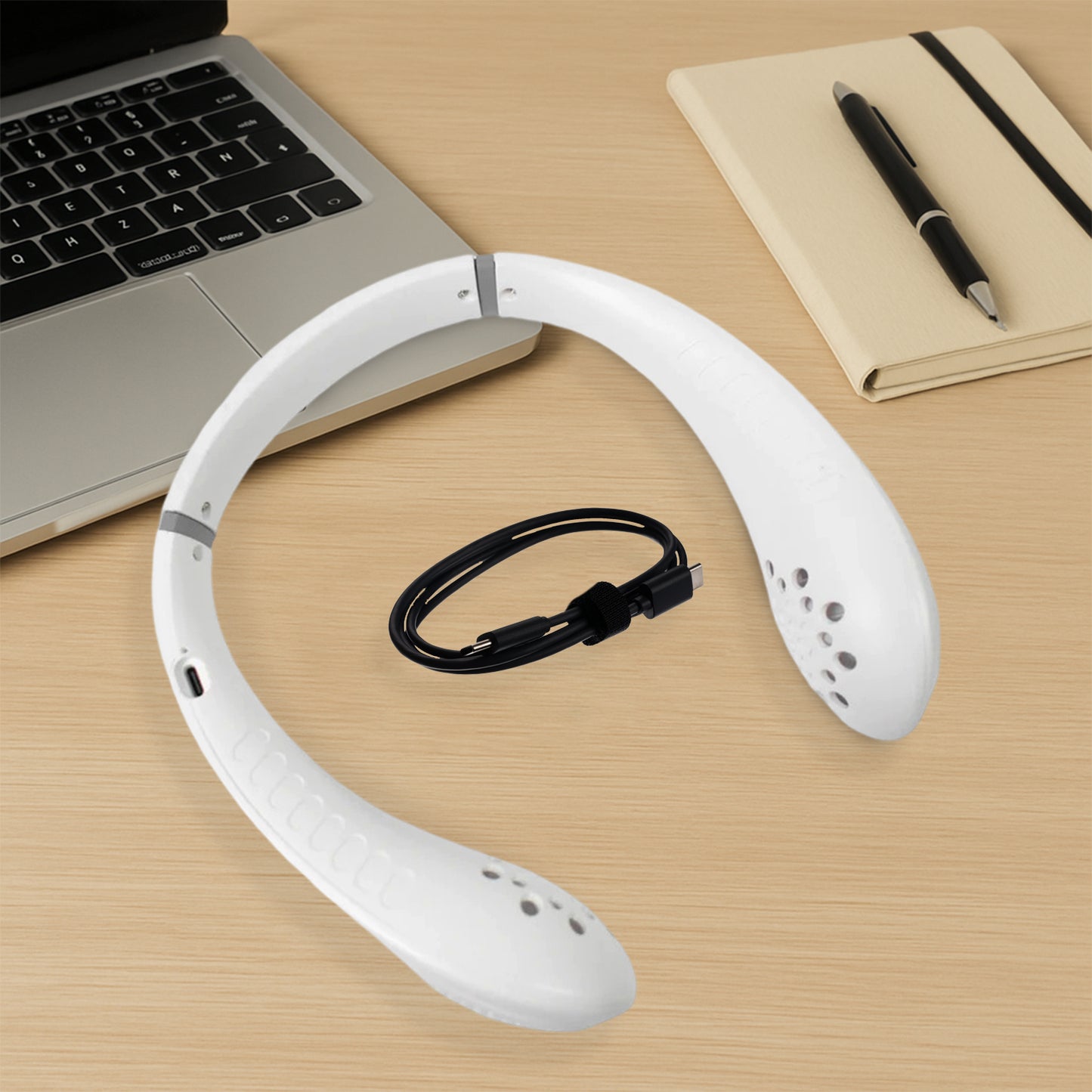 0876 Portable USB Neck Fan – Wearable Hands-Free Cooling