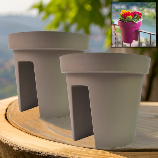 Creative Railing Flower Pot Holder (2 Pc)