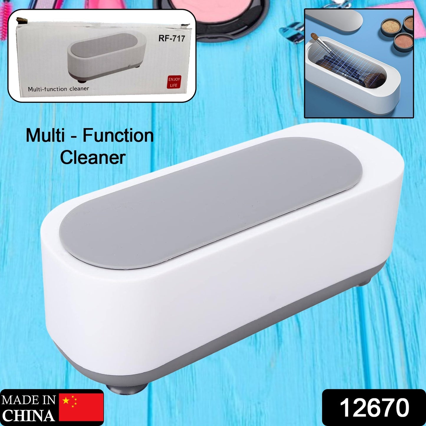 12670 Ultrasonic Jewellery & Multi-Use Cleaner Machine (Battery Not Included)