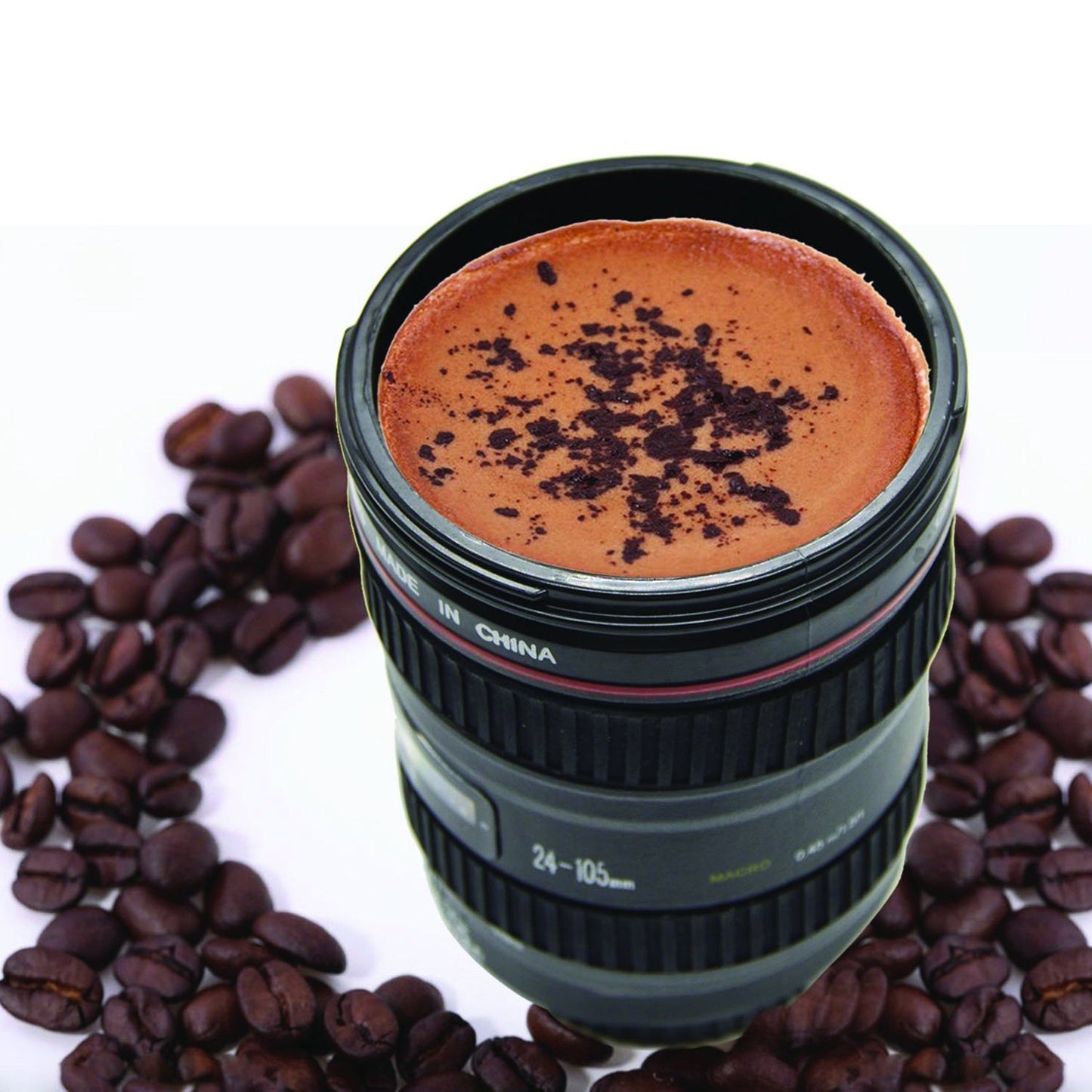4763  Camera Lens Stainless Steel Coffee Mug