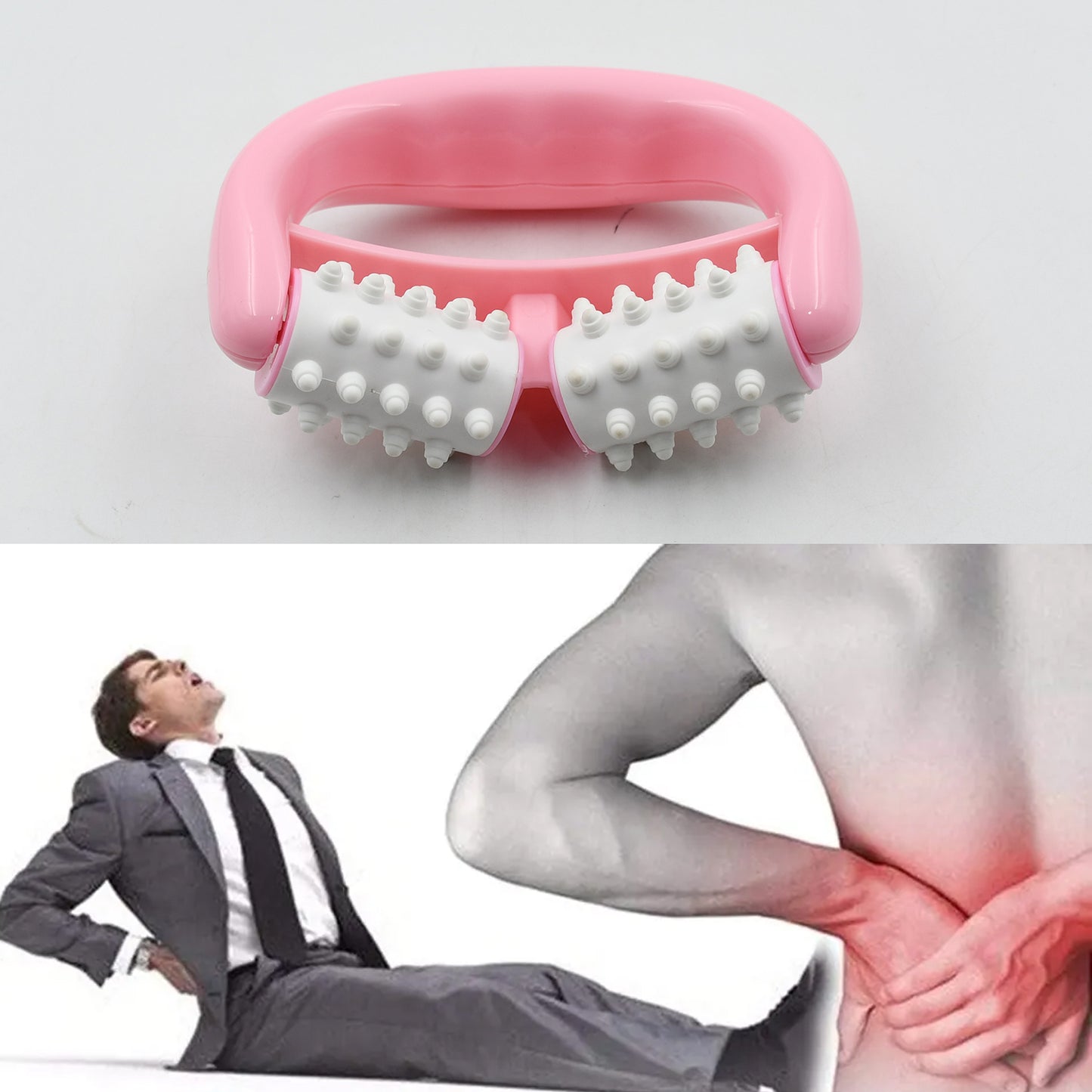6405 Manual 2-Roller Massage Roller (Round Handle)