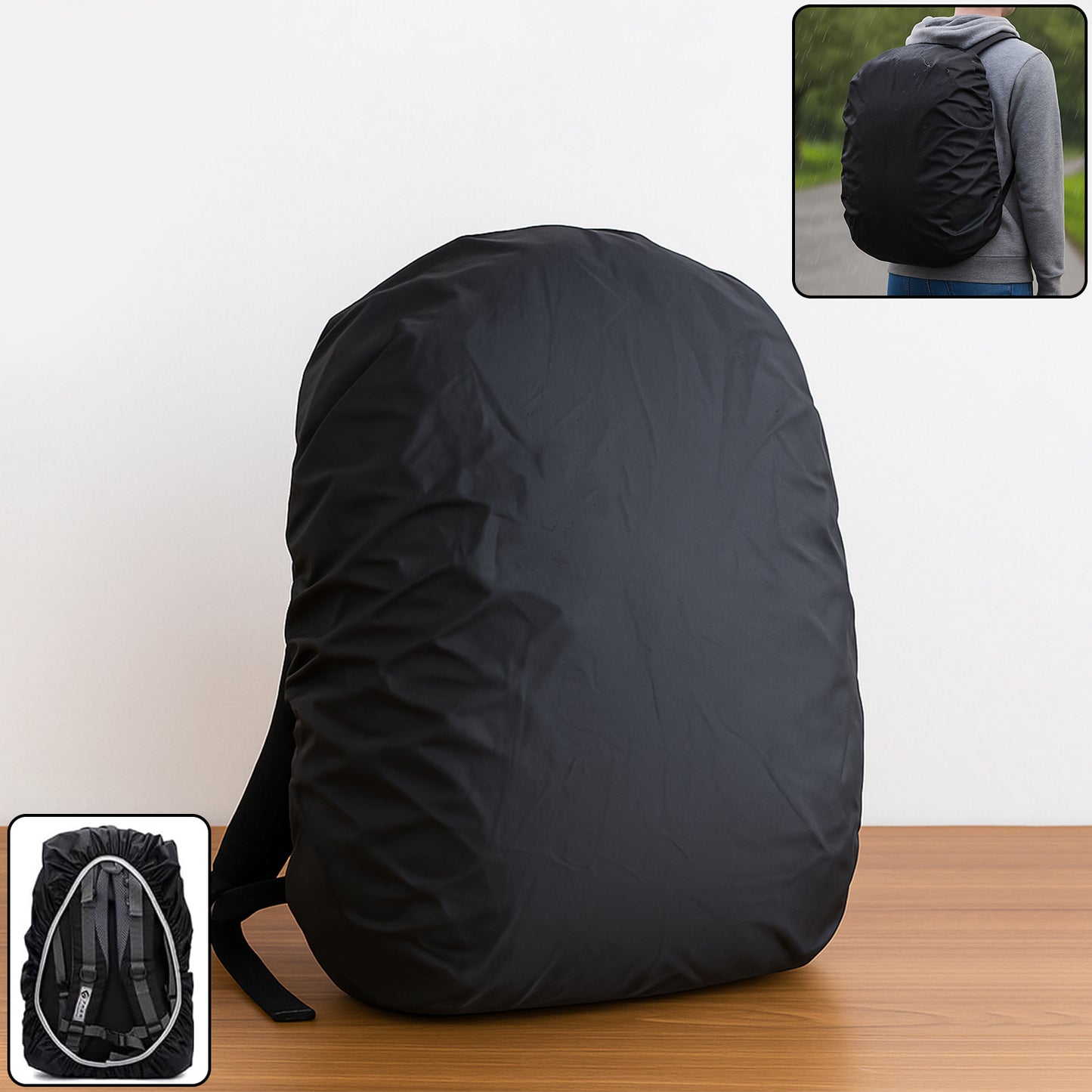 4100 Heavy Waterproof Nylon Rain/Dust Cover – Adjustable Backpack & Laptop Bag Cover