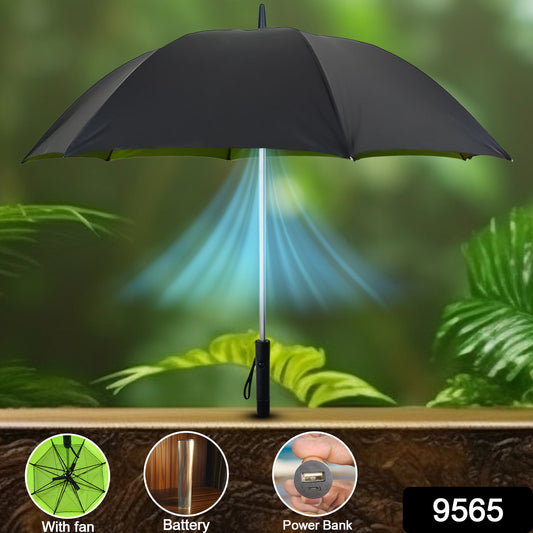 Sun Umbrella with Inside Fan &amp; Power Bank – Outdoor Cooling Umbrella