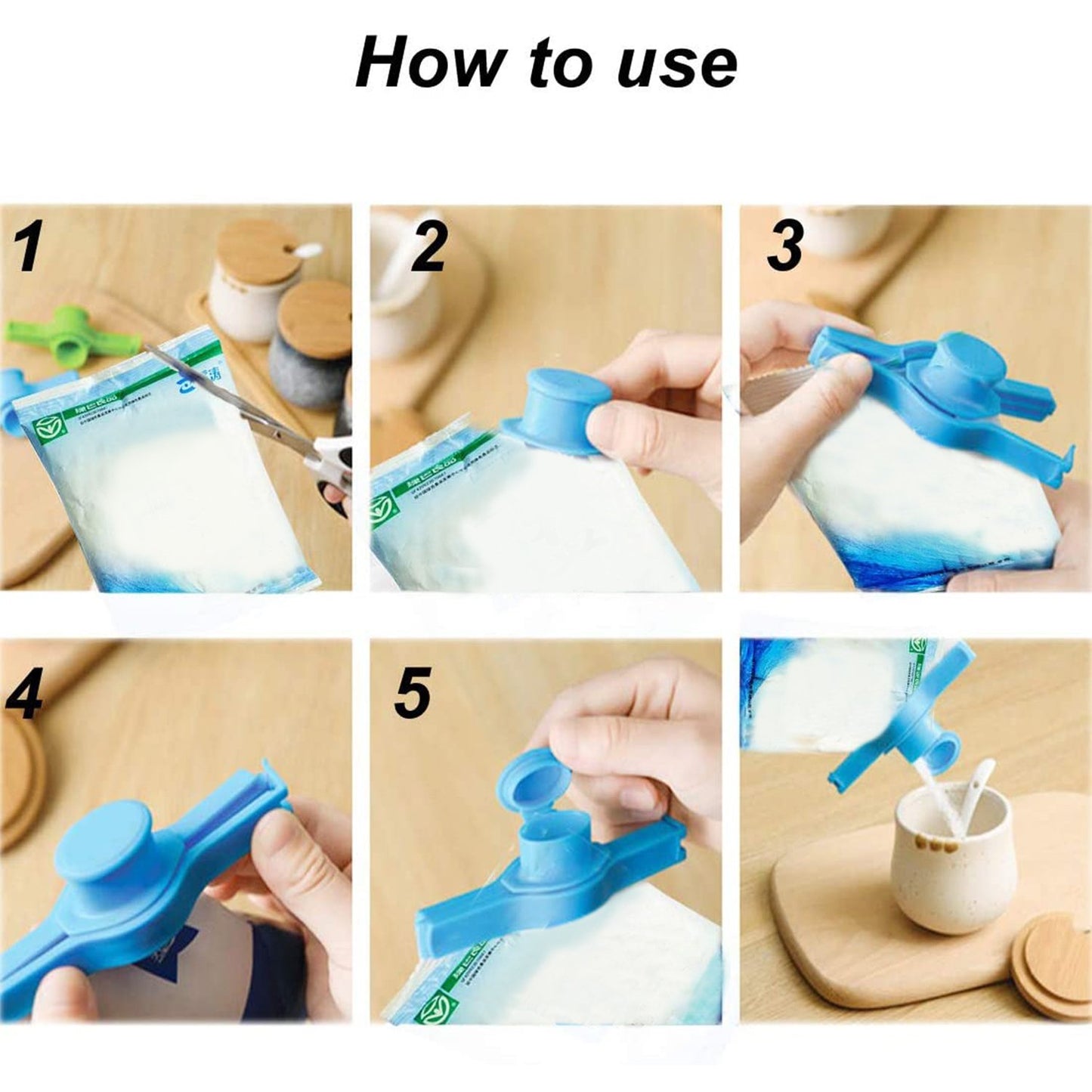 2499 Food Bag Clip Seal and Pour Storage Clip