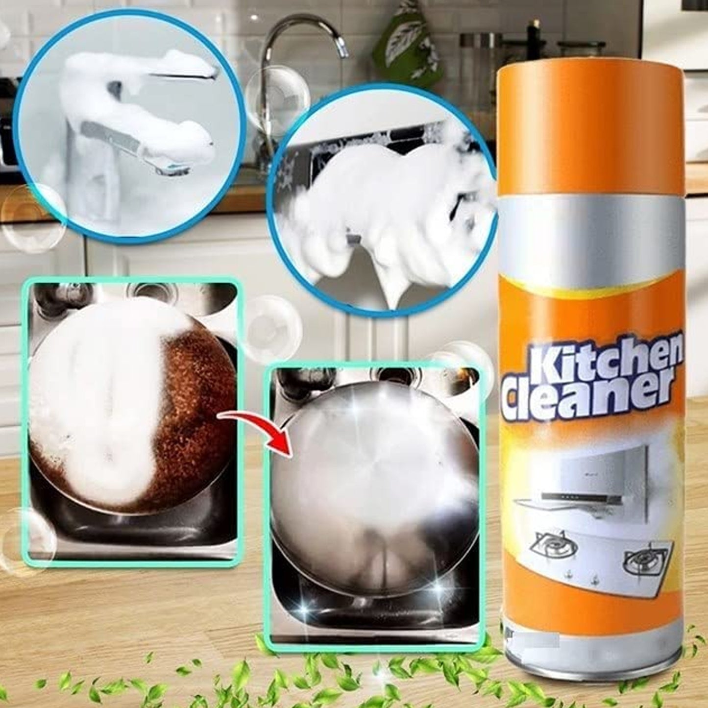 1331 Multipurpose Bubble Foam Kitchen Cleaner – Oil & Grease Remover
