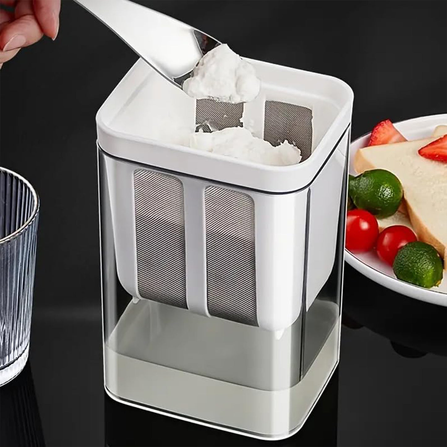 2-in-1 Yogurt Strainer with Storage Container – 1100 ml