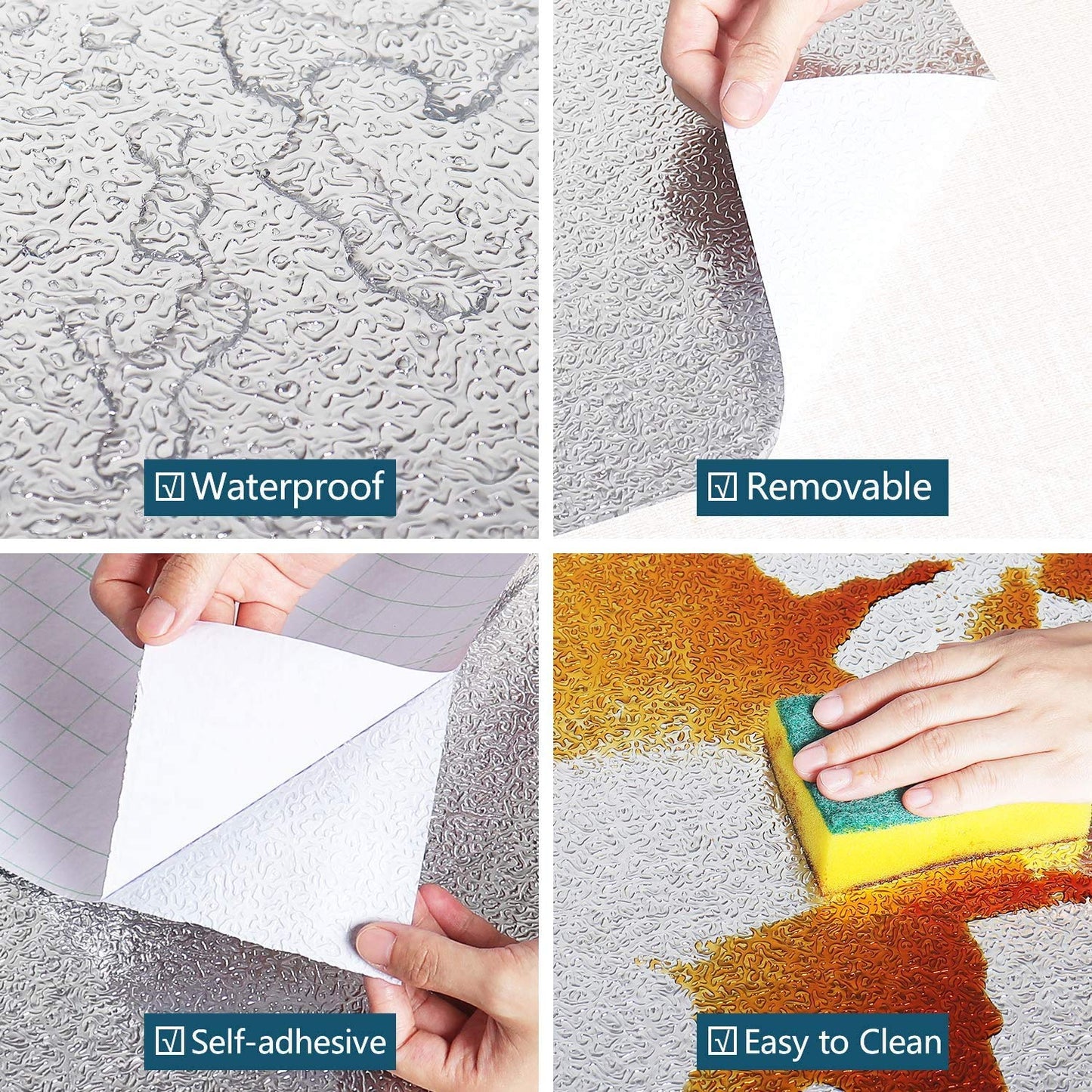 Self-Adhesive Kitchen Backsplash Wallpaper – Aluminum Foil (60×200 Cm)