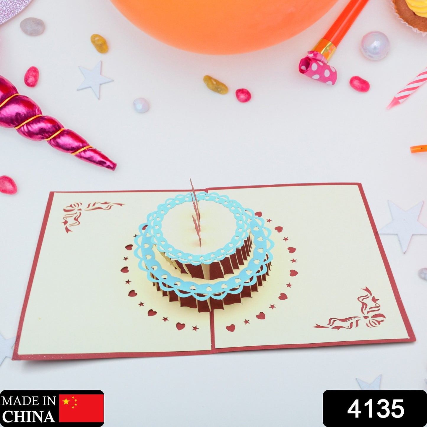 3D Paper Wish Card – Assorted Designs (1 Pc)