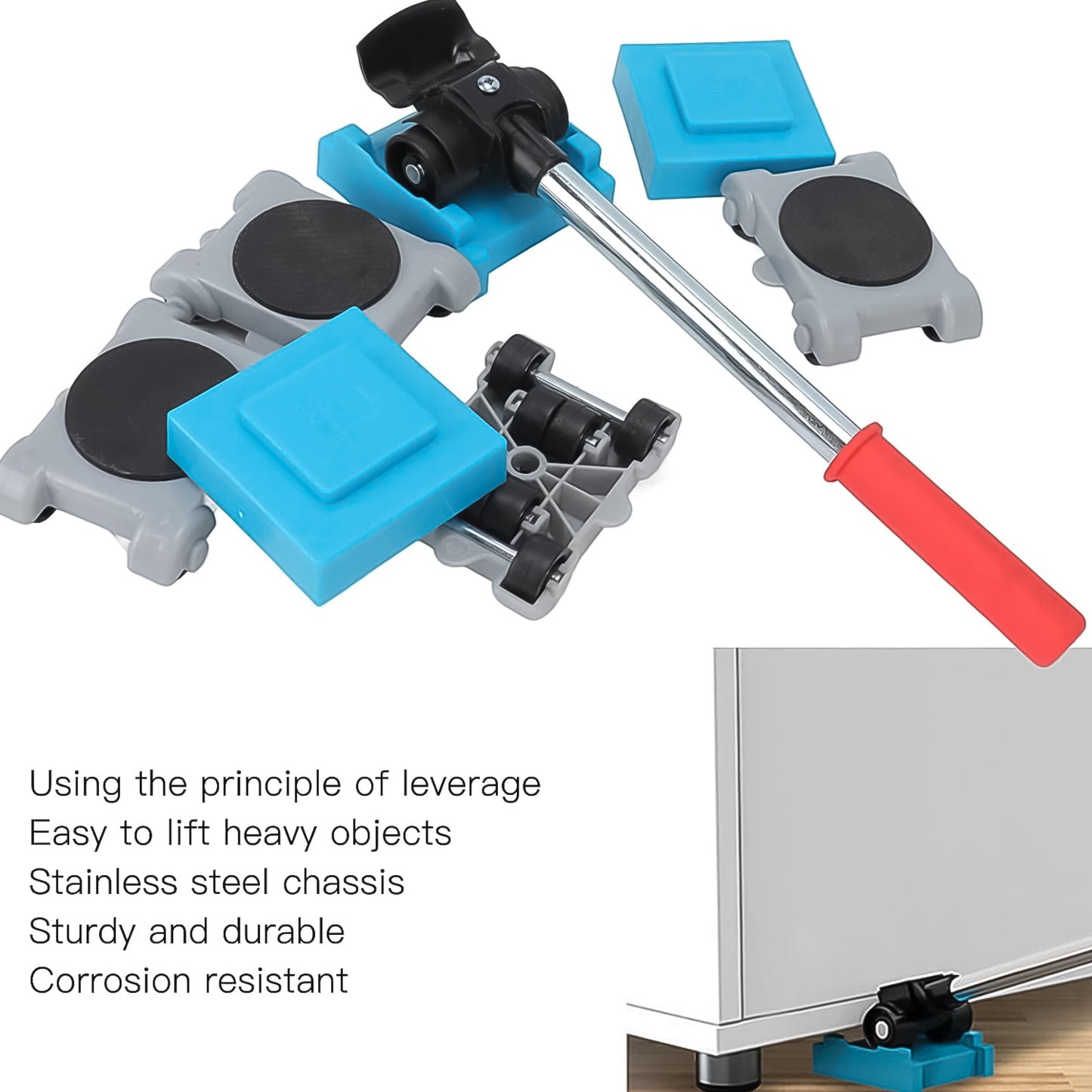 Furniture Lifter & Movers Tool Set – 8 Pc