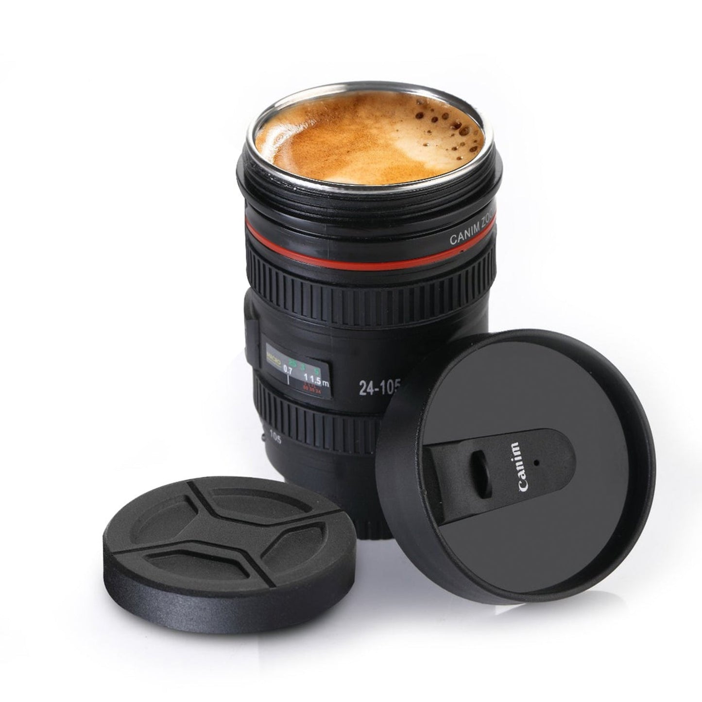 4763  Camera Lens Stainless Steel Coffee Mug