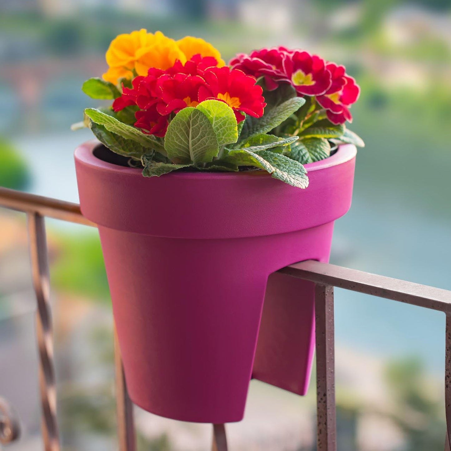 Creative Railing Flower Pot Holder (2 Pc)