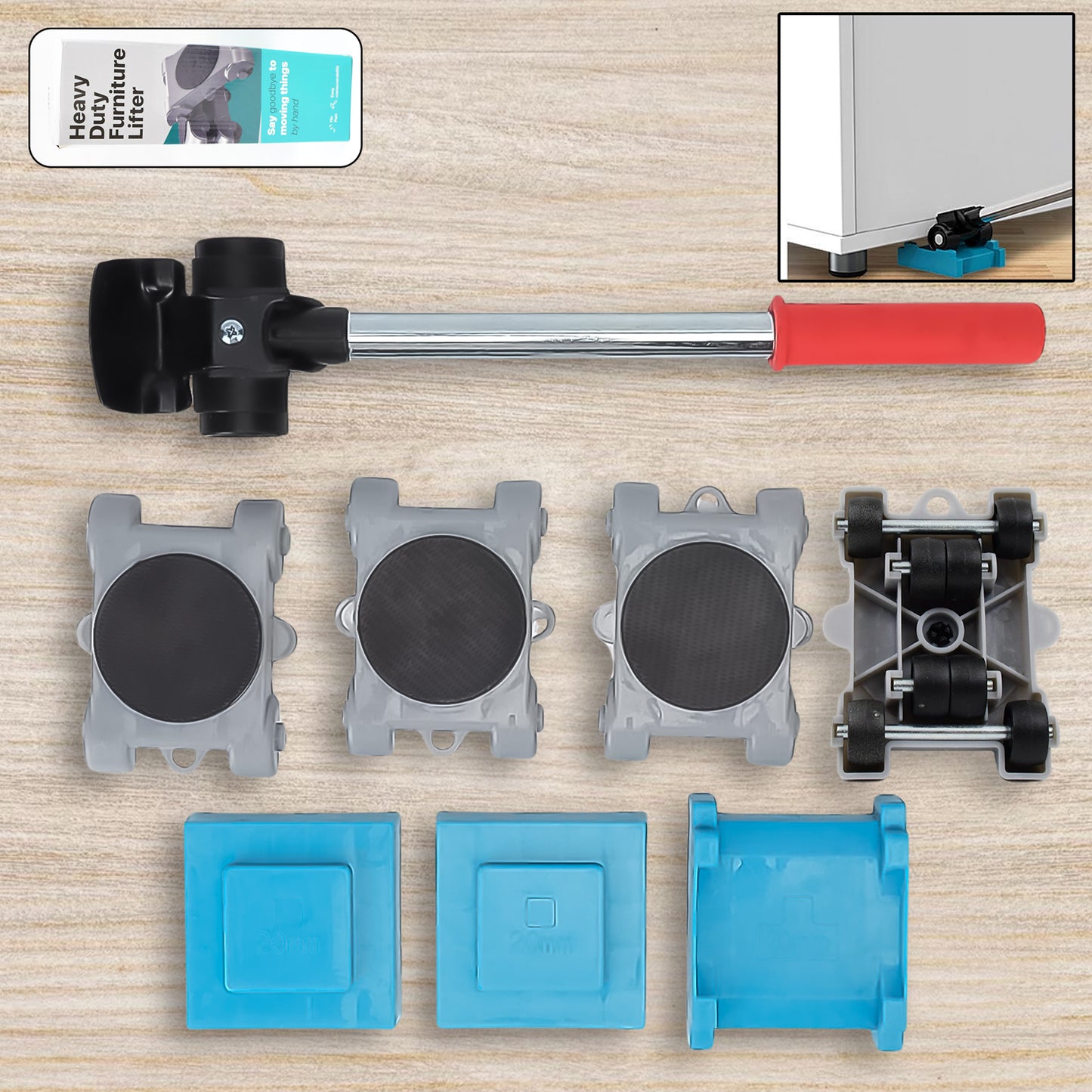 Furniture Lifter & Movers Tool Set – 8 Pc