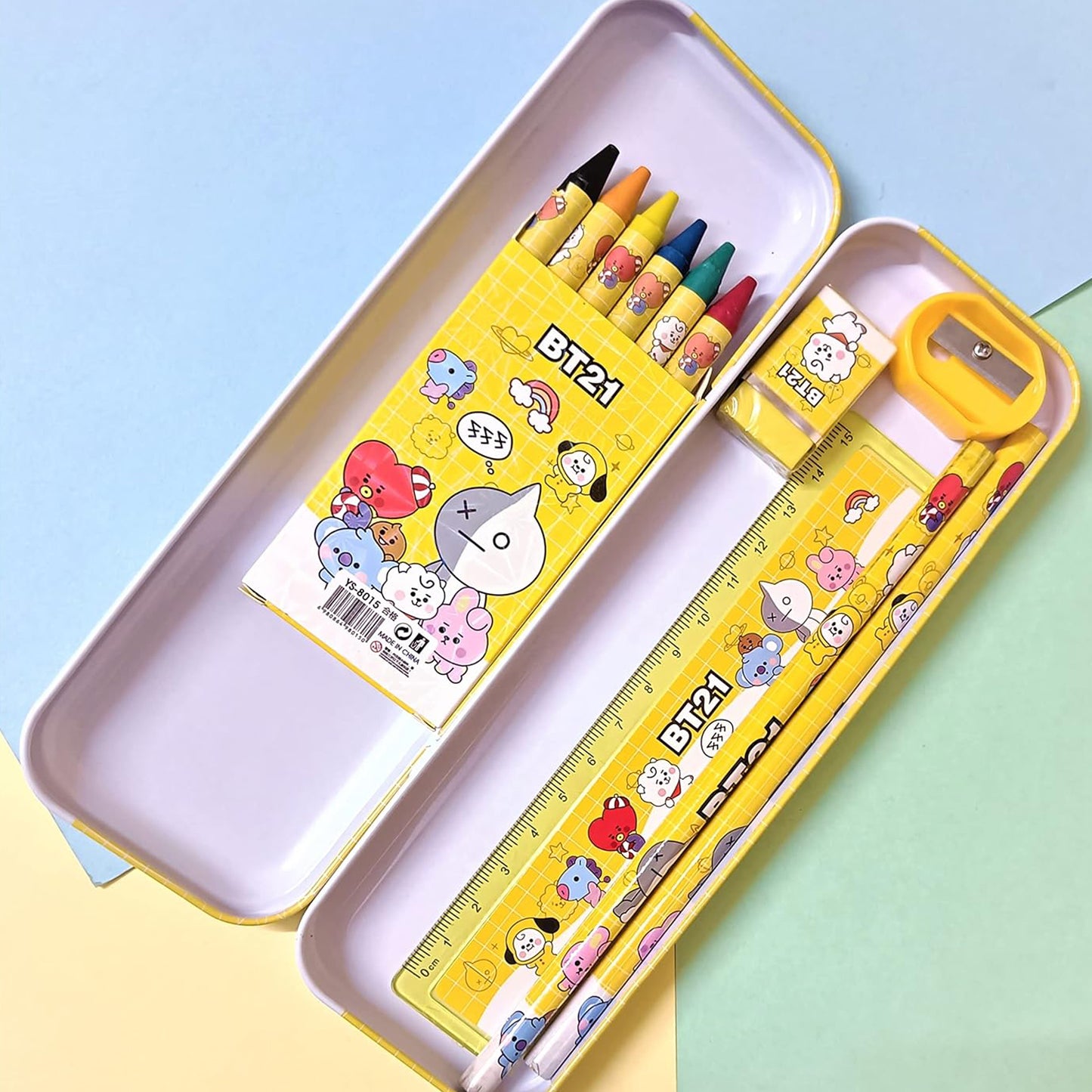 3294 Kids Stationery Kit – 12 Pc Set with Pencil Box, Sharpener, Pencils & Eraser