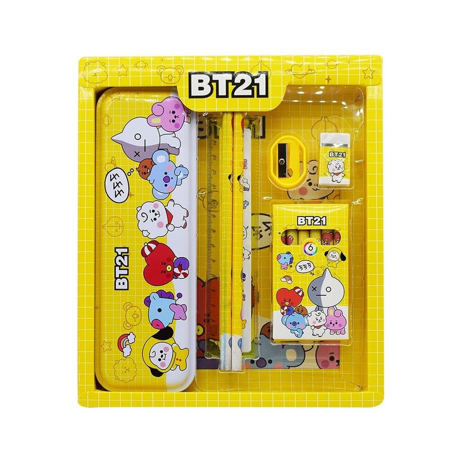 3294 Kids Stationery Kit – 12 Pc Set with Pencil Box, Sharpener, Pencils & Eraser