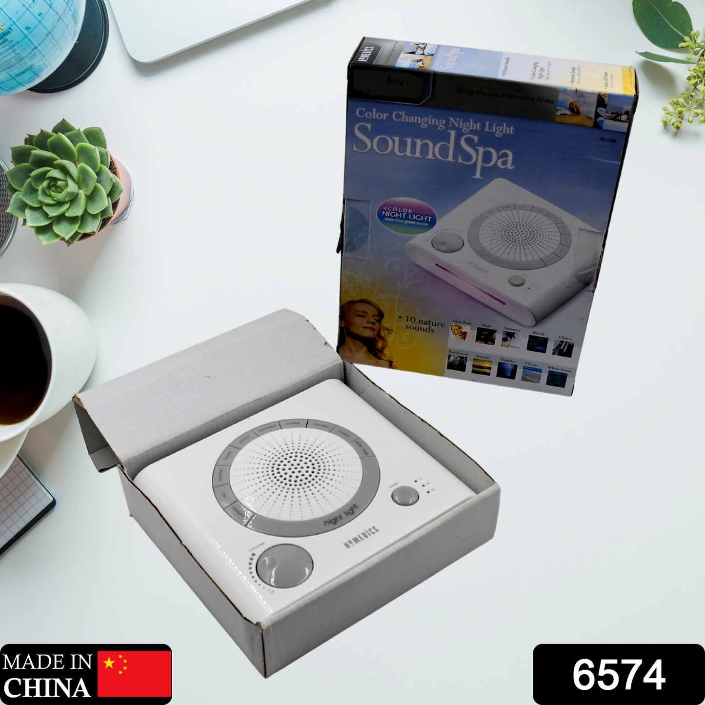 6574 Sleep Therapy Noise Sound Spa Machine with 8 High-Fidelity Soothing Natural Sounds