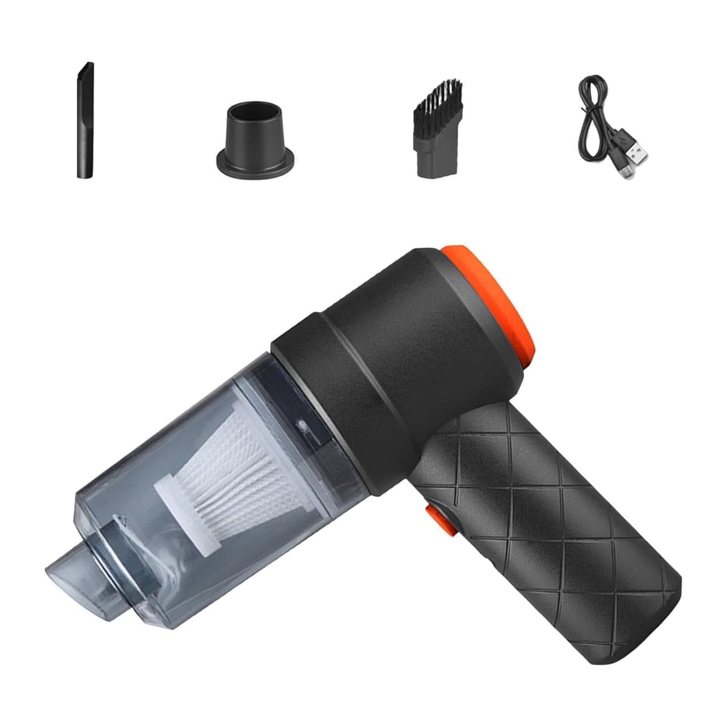 0390 2-in-1 Handheld Wireless Car & Home Vacuum Cleaner – USB Rechargeable