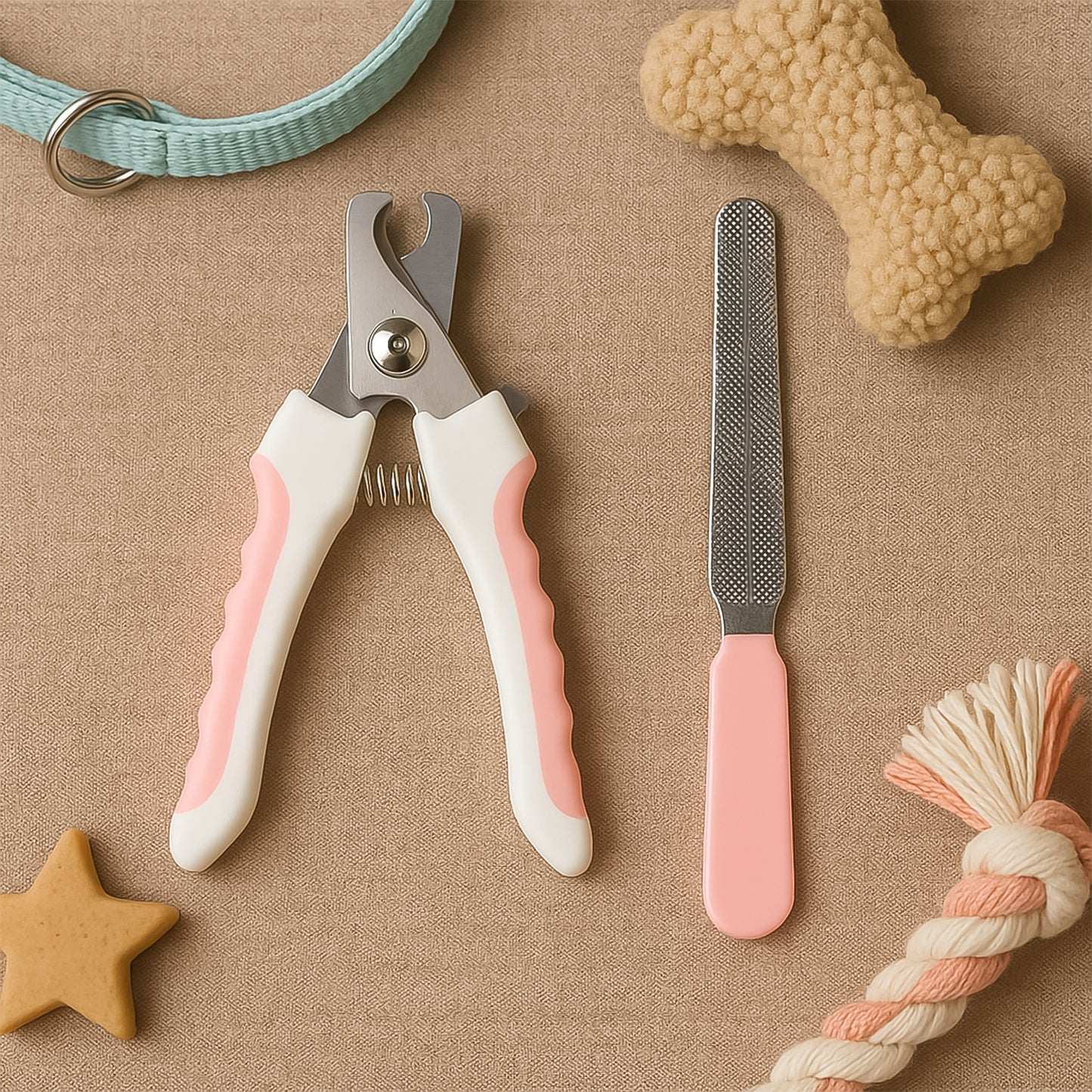 Pet Nail Clipper And Nail File Grooming Kit For Dogs And Cats (2 Pc)